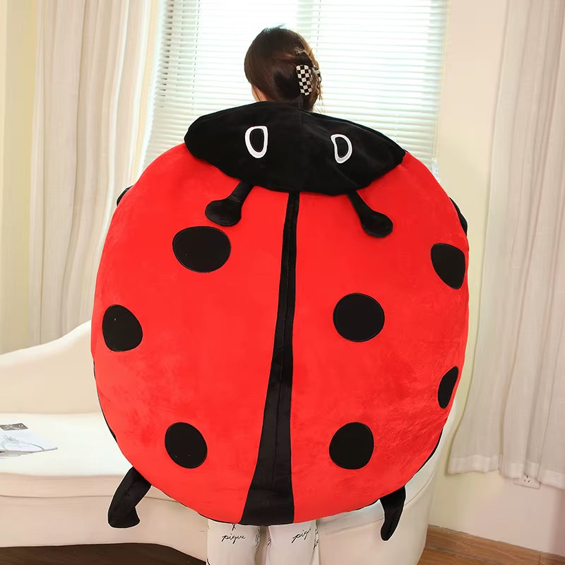 100CM Wearable Insect Plush Toys Ladybug Stuffed Cushion Funny Party Cosplay Doll Stuffed Soft Plush Sleeping Pillow Gifts