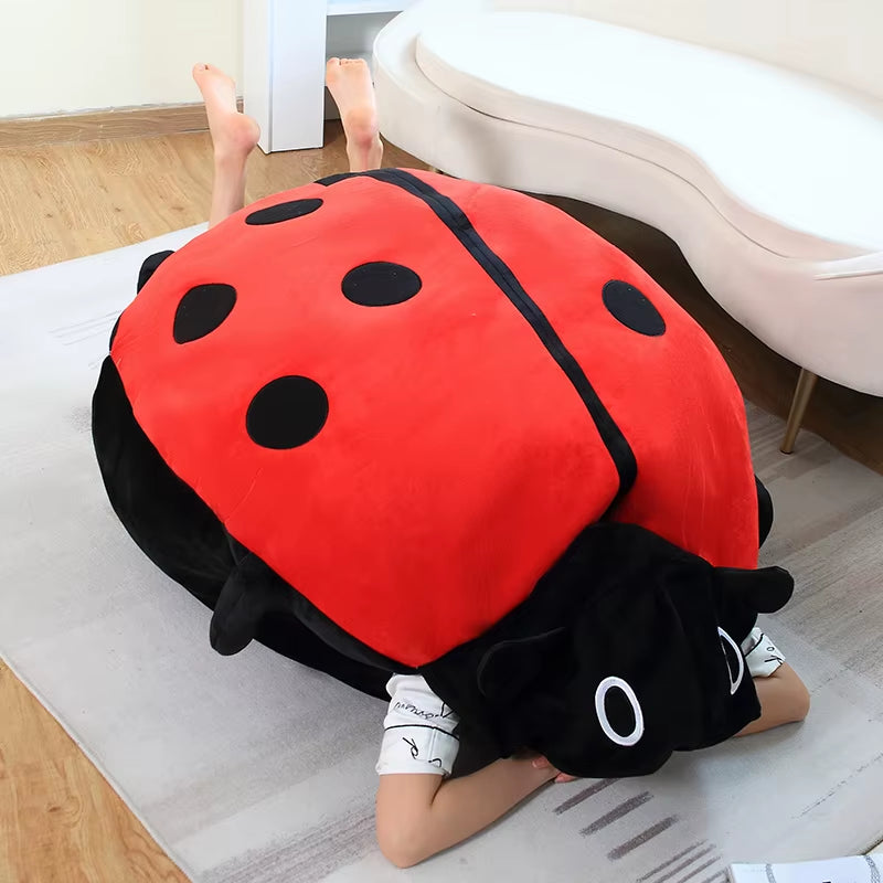 100CM Wearable Insect Plush Toys Ladybug Stuffed Cushion Funny Party Cosplay Doll Stuffed Soft Plush Sleeping Pillow Gifts