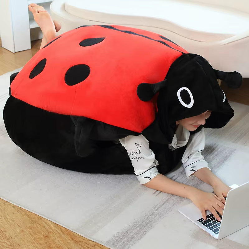 100CM Wearable Insect Plush Toys Ladybug Stuffed Cushion Funny Party Cosplay Doll Stuffed Soft Plush Sleeping Pillow Gifts